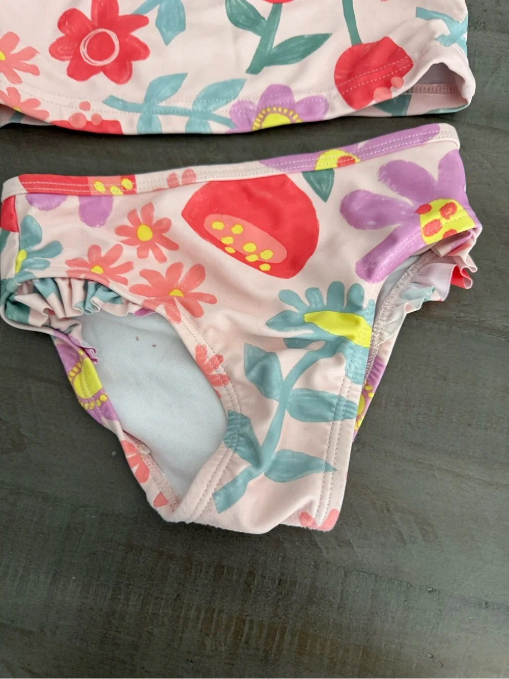Carter's Pink Floral Long-Sleeve Rash Guard Set with Multicolor Flowers